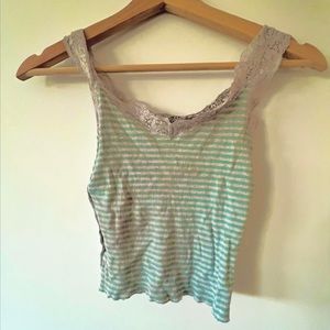 Striped Lace Tank